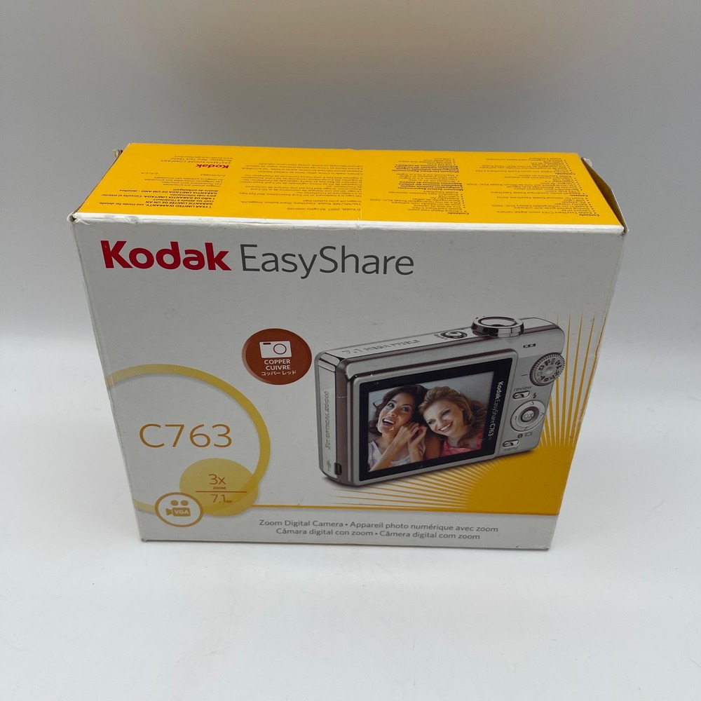 Kodak EasyShare C763 7.1MP Digital Camera 3x Optical Zoom Copper Red Boxed